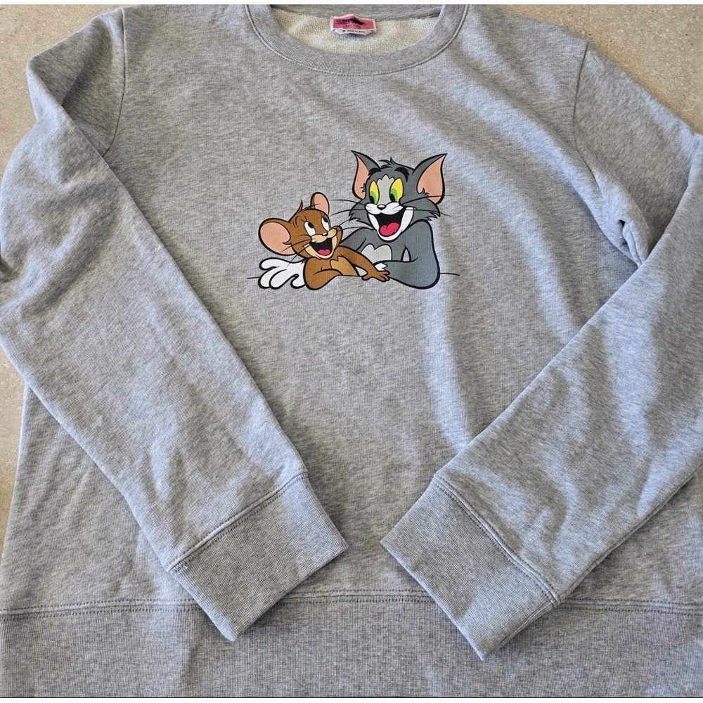Kate Spade Tom And Jerry Lightweight Gray Sweatshirt Size XS